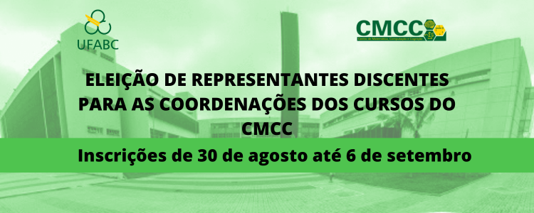 Eleição para representantes discentes das coordenações dos cursos do CMCC