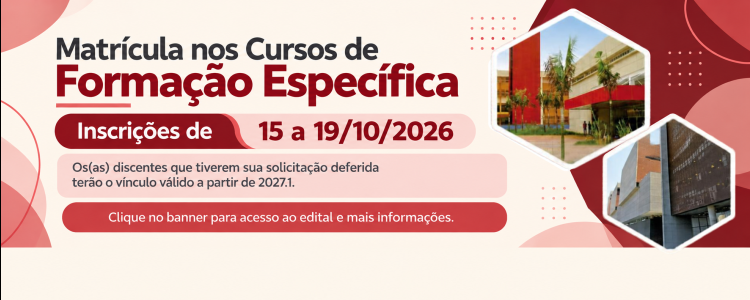 Matrícula nos Cursos de Formação Específica 2026